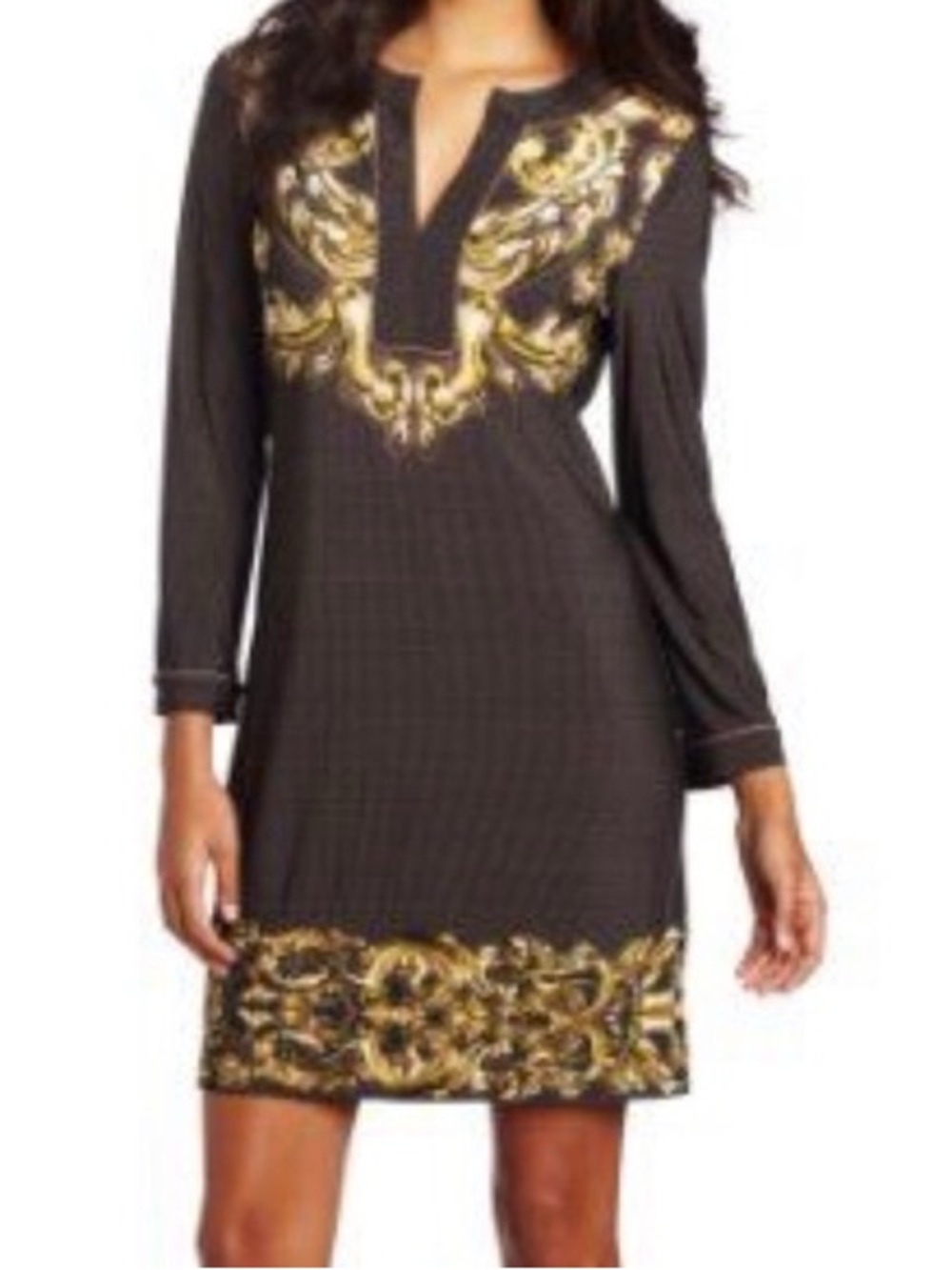 BCBGMaxazria Women's Shift Dress Stretch Jersey 3/4 Sleeve Size Small